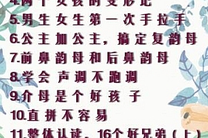 王芳老师讲拼音、讲识字,5-8岁的精品课程包